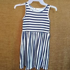 Navy and White Striped Dress